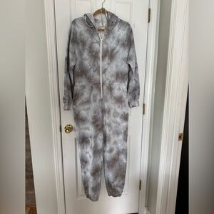 World Market  Tie-Dye Footie - Black and White